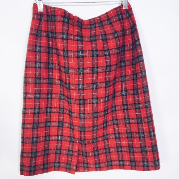 Plaid Wool Skirt - Picture 5 of 8